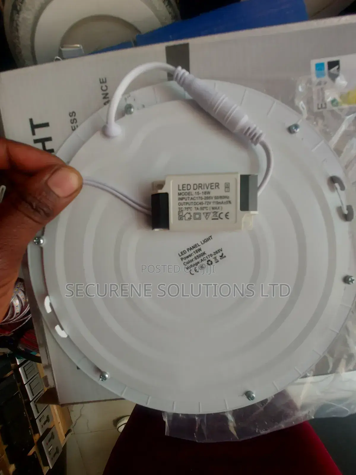 Round White Led Panel Light With an Led Driver 18w.