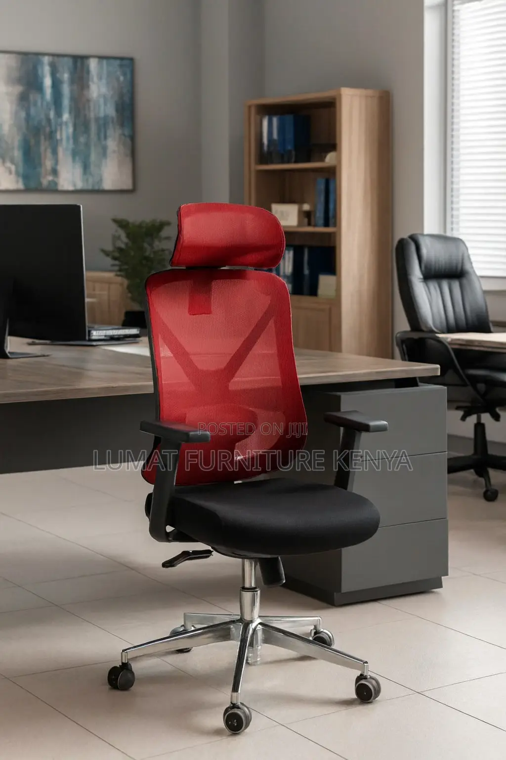 Ergonomic Red Workstation Chair