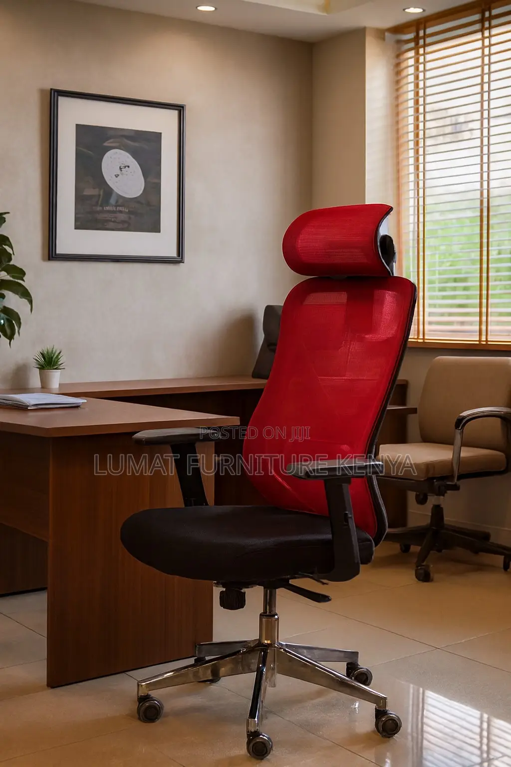 Ergonomic Red Workstation Chair