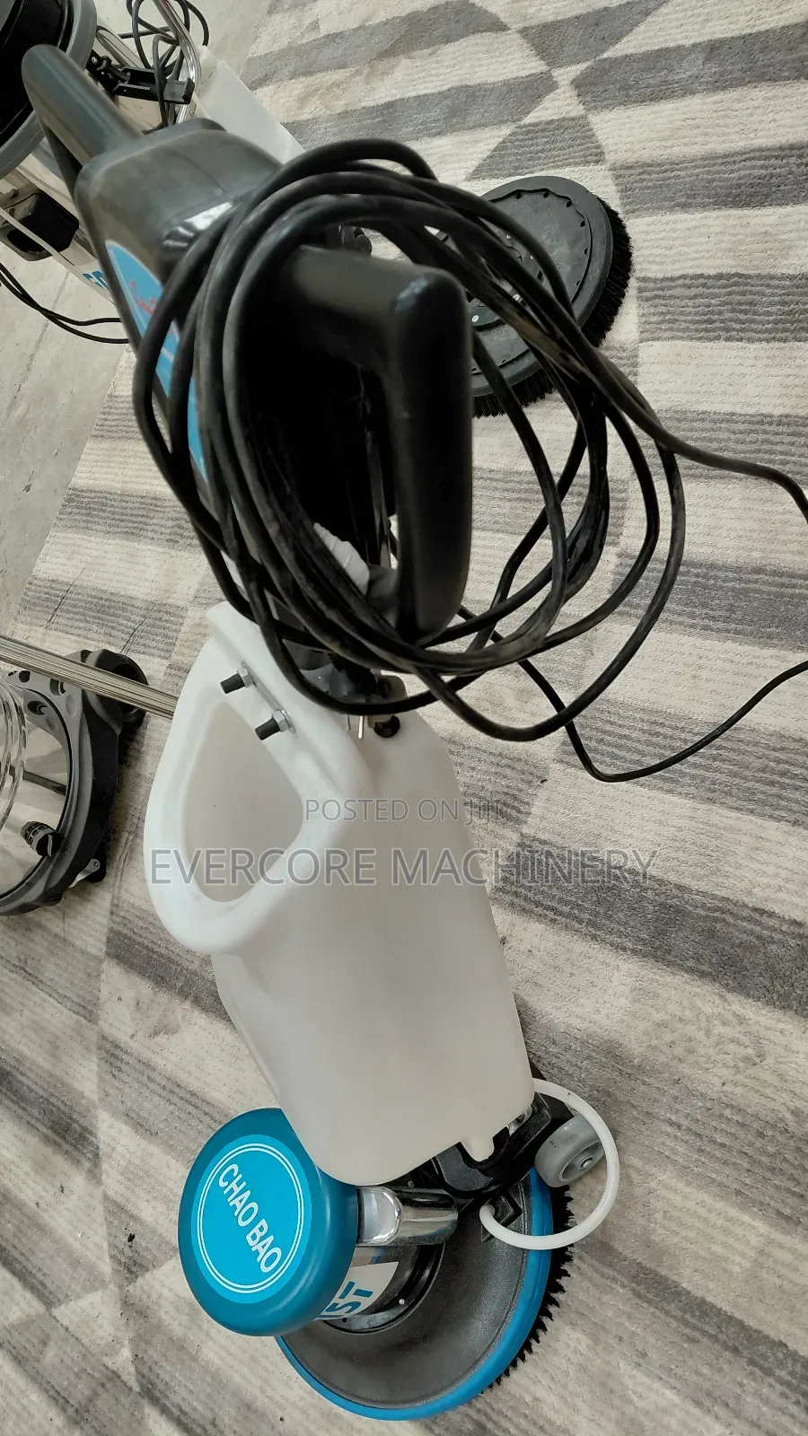 Heavy Duty Carpet Scrubbing Machine With Brush and Pad Holder.