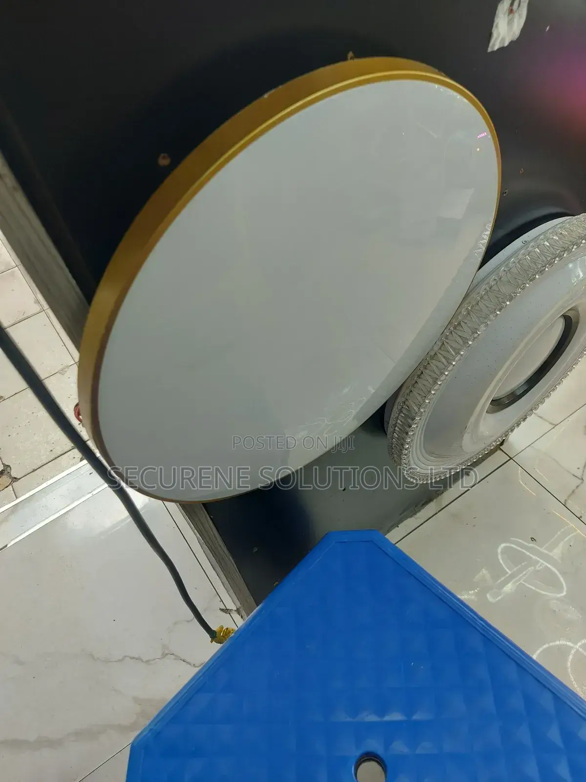 Round Led Ceiling Light Gold and White