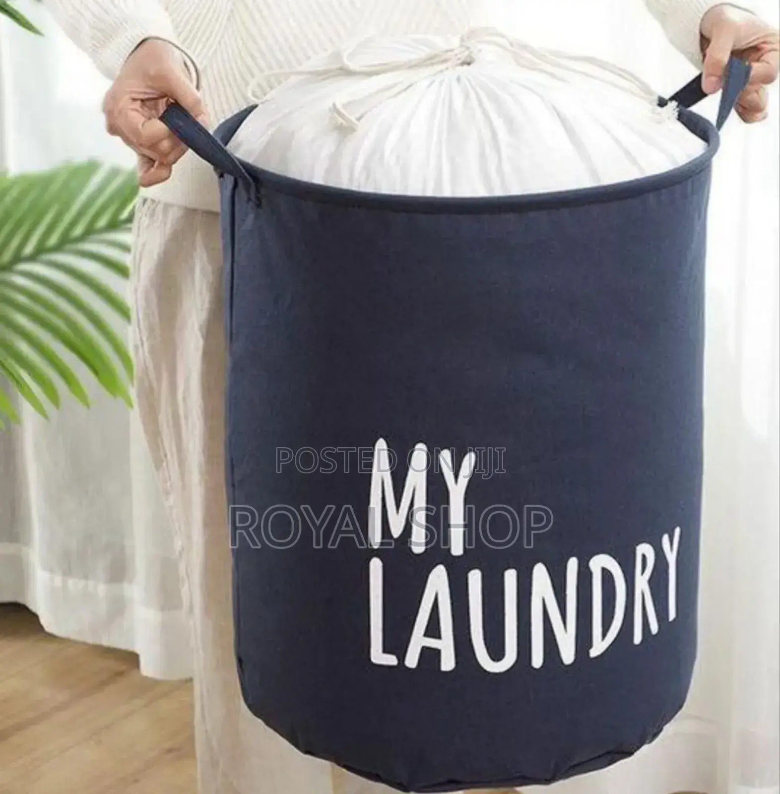 Branded Waterproof Canvas Laundry Basket