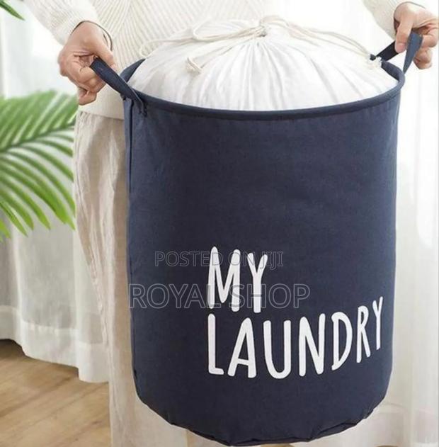Branded Waterproof Canvas Laundry Basket