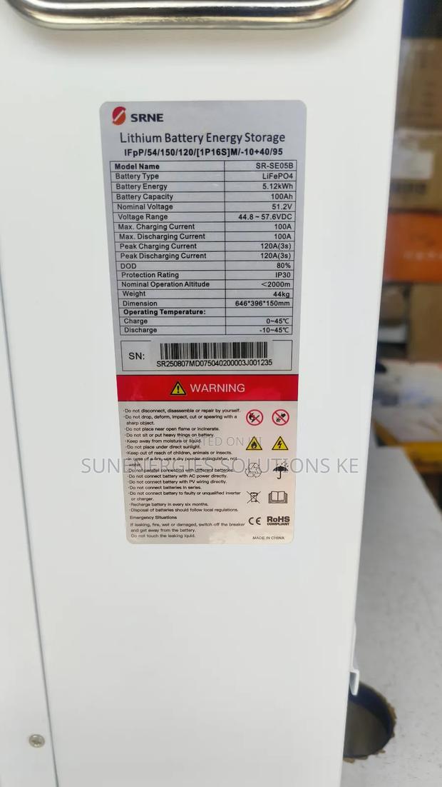 5.12kwh 51.2v Srne Lithium Battery - thumbnail 4