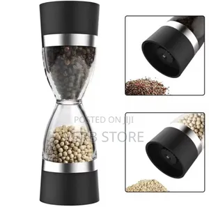 Manually Adjustable Thickness, Hour Glass 2 In1 Dual Salt Pepper Mills