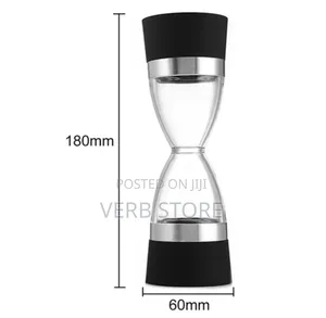 Manually Adjustable Thickness, Hour Glass 2 In1 Dual Salt Pepper Mills