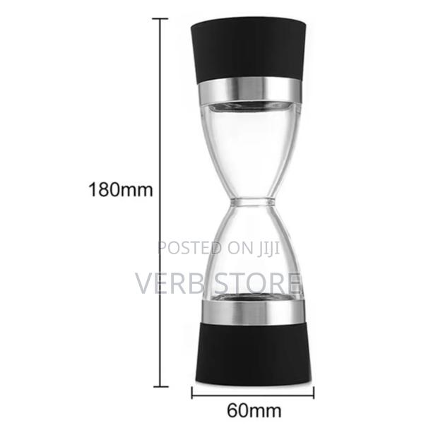 Manually Adjustable Thickness, Hour Glass 2 In1 Dual Salt Pepper Mills - thumbnail 5