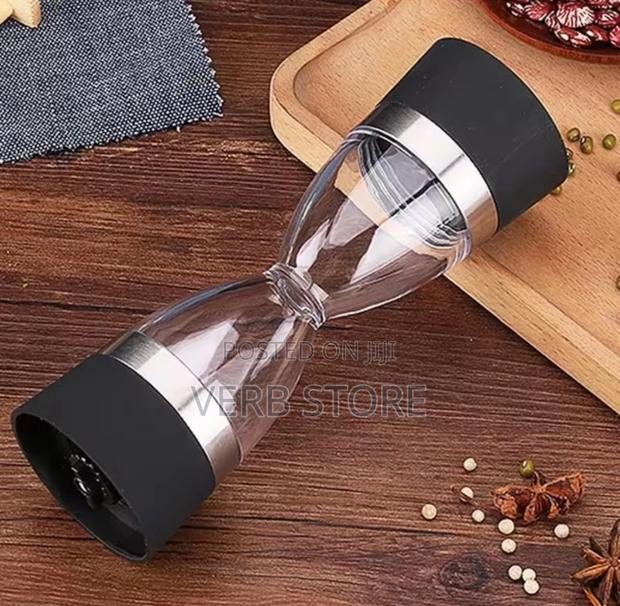 Manually Adjustable Thickness, Hour Glass 2 In1 Dual Salt Pepper Mills - thumbnail 6