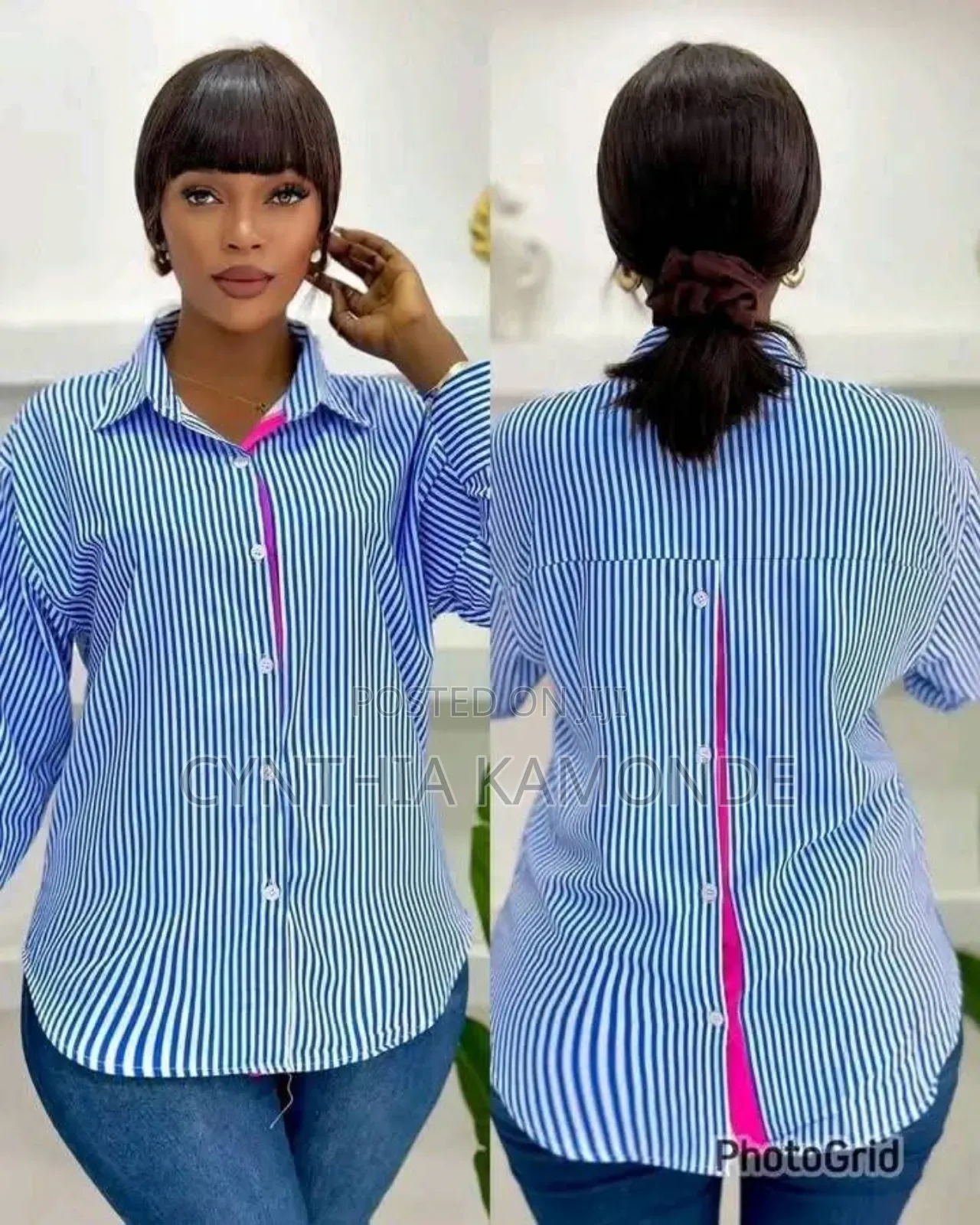 Buttoned Fancy Shirt Top