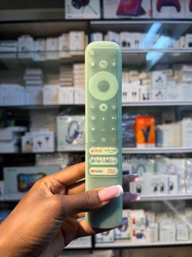 Clear Transparent Case and TCL Android Remote Control - main view