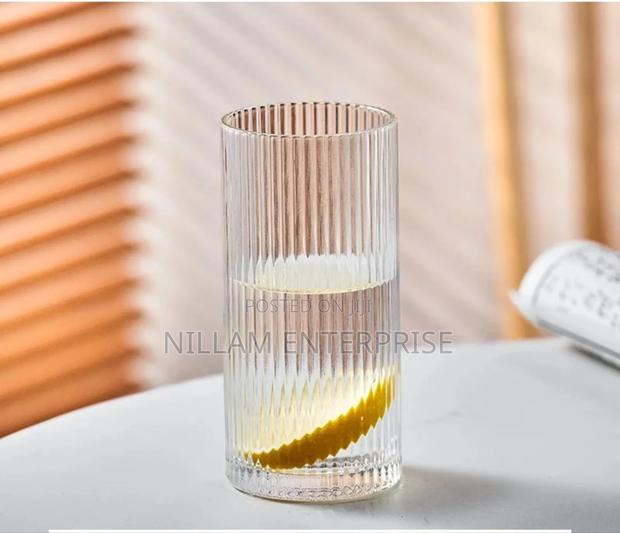 High Borosilicate Ribbed Water/Juice Glasses 450ml - thumbnail 3