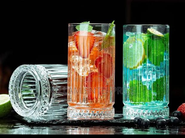 High Borosilicate Ribbed Water/Juice Glasses 450ml - thumbnail 5