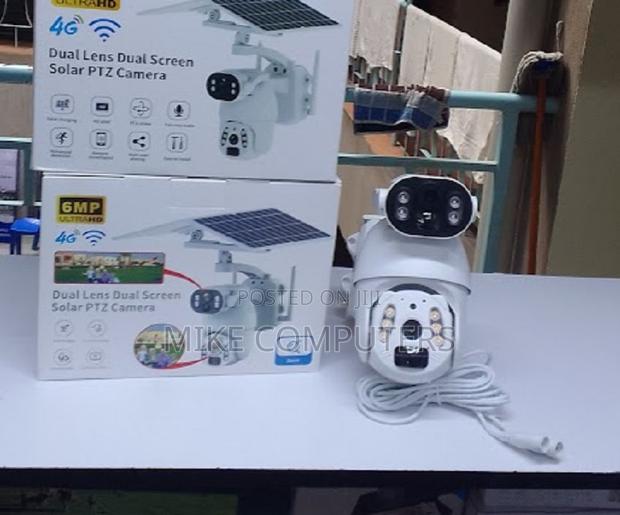 Intelligent 6mp Ubox Dual Lens Solar Camera With Dual Panel