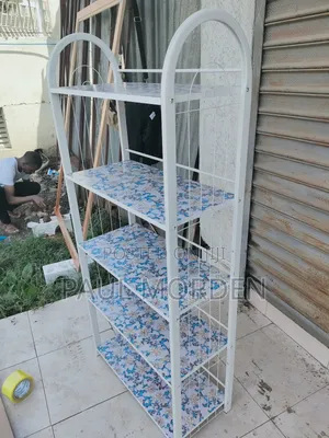 Flowered Shoe Rack Five Layers