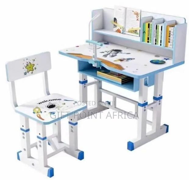 Elegant Adjustable Study Table With Chair For Kids - main view