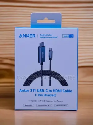 Anker Nylon Usb-C to Hdmi Cable (6ft) Nylon Braided – Black