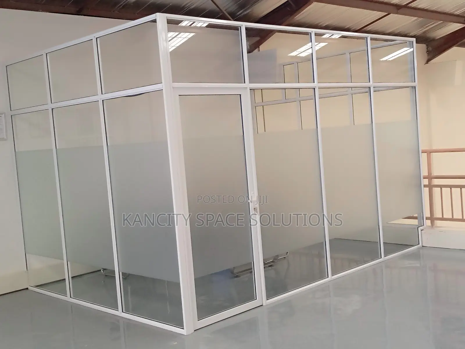 Aluminium-Framed Glass Office Partitions