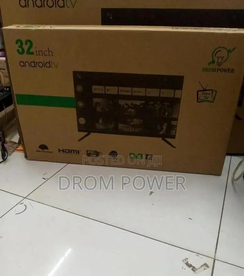 Slim Fit 32" Smart Led Android Drom Tv With Free Bracket - Tv Aerial