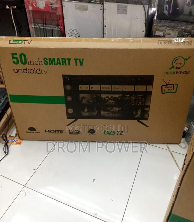 Slim Fit 50" Smart Led Android Drom Tv With Free -Tv Aerial
