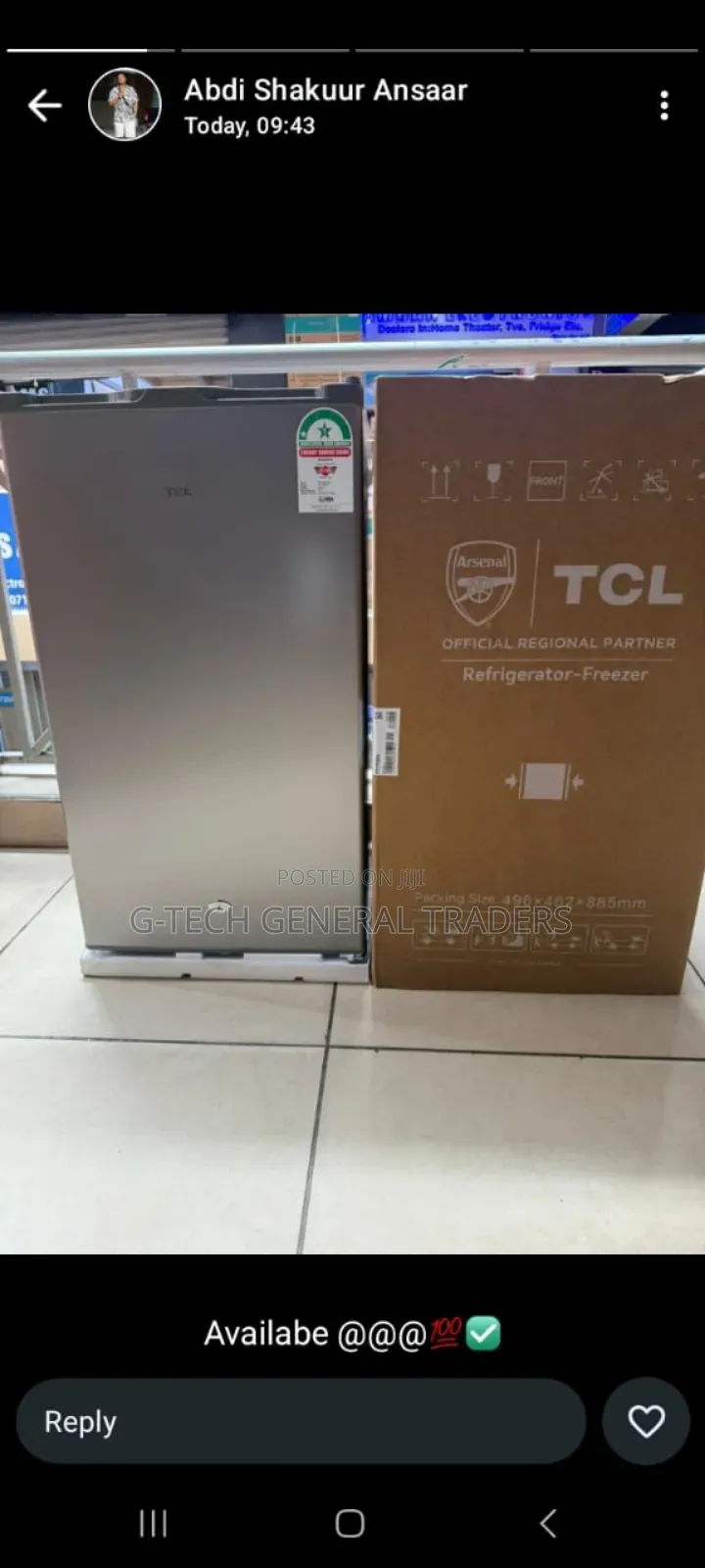 Tcl 92l Single Door Direct Cool Refrigerator
