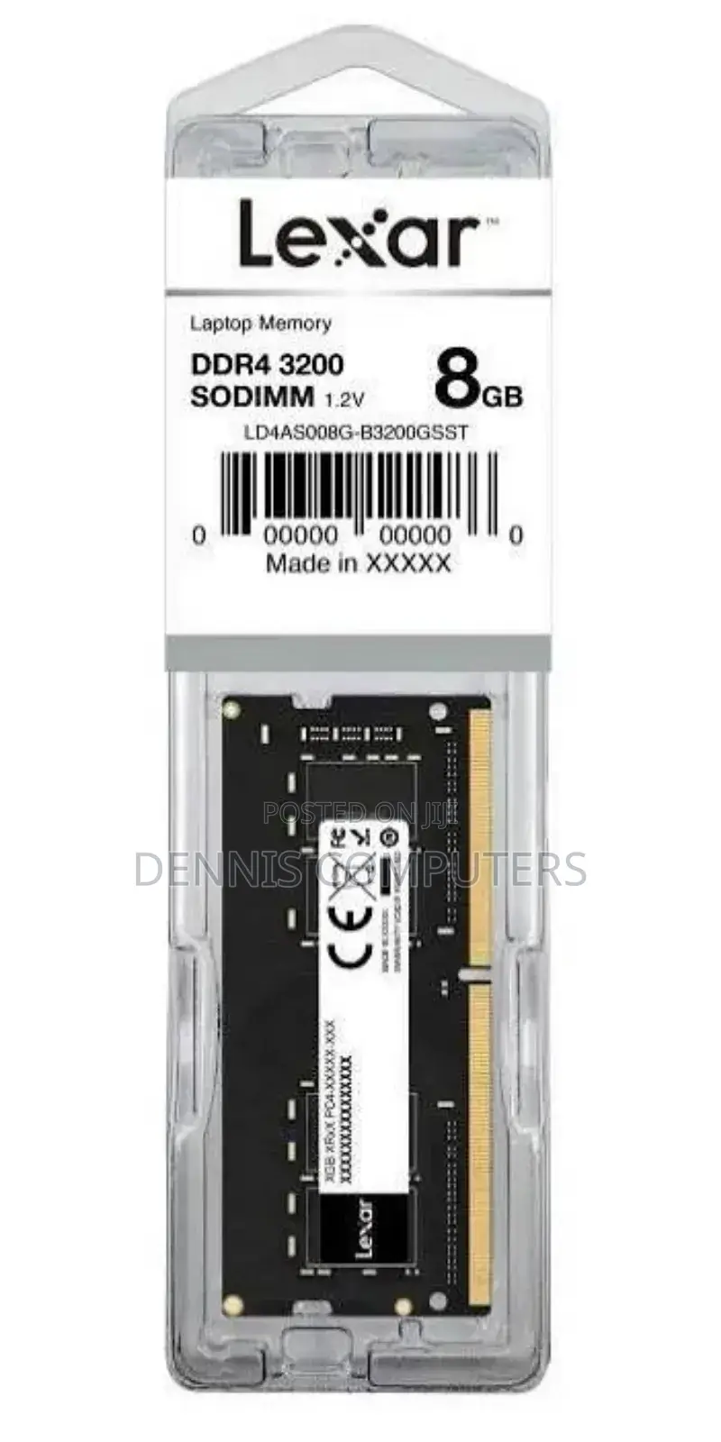 Lexar Laptop Ram Ddr4 8gb 3200
