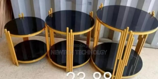 Black 3 in 1 Executive Pure Marble Table