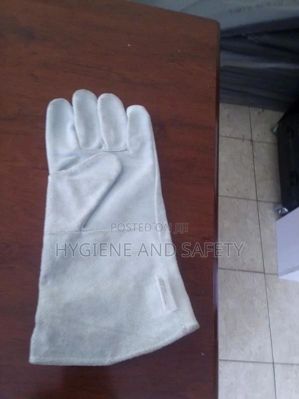 White Leather Gloves