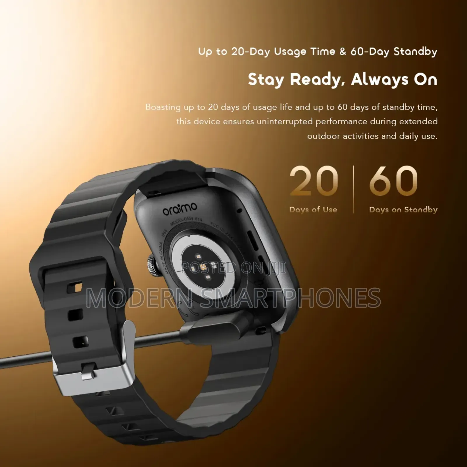 Oraimo Watch Nova 2 2.01" Amoled Ip68 Curved Touchscreen Smart Watch