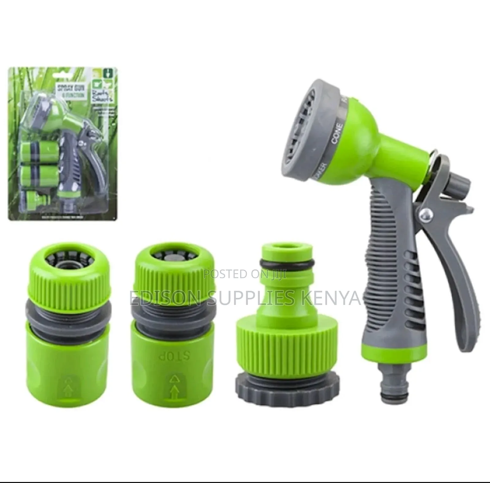 Water Spray Gun + Hose Connectors Set Irrigation Garden Car Wash Spray