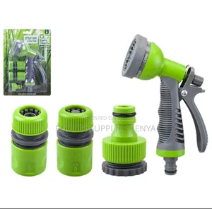 Water Spray Gun + Hose Connectors Set Irrigation Garden Car Wash Spray