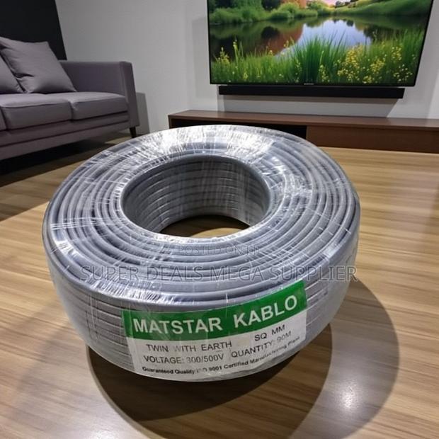 Heavy Duty 1.5mm Twin With Earth Electrical Wiring Cable PVC Insulated