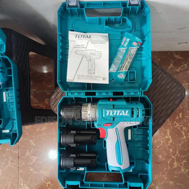Total Cordless Impact Drill 12v 20n.M, 2 Batteries Hammer Drill + Bits - thumbnail 2