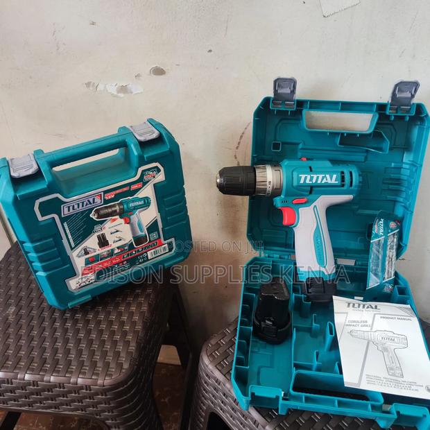 Total Cordless Impact Drill 12v 20n.M, 2 Batteries Hammer Drill + Bits - thumbnail 5