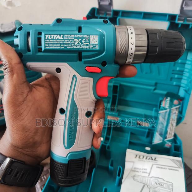 Total Cordless Impact Drill 12v 20n.M, 2 Batteries Hammer Drill + Bits - thumbnail 6