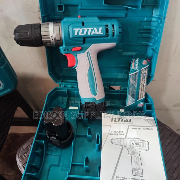 Total Cordless Impact Drill 12v 20n.M, 2 Batteries Hammer Drill + Bits - thumbnail 8