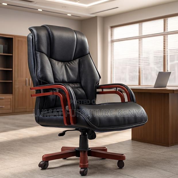 Leather Executive High-Back Office Chair - thumbnail 3