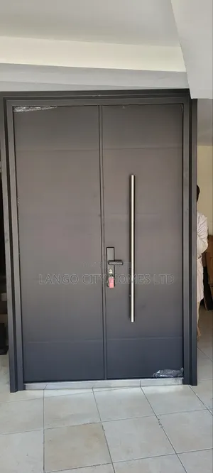 Black Security Steel Door 5feet