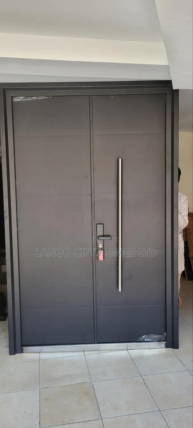 Black Security Steel Door 5feet
