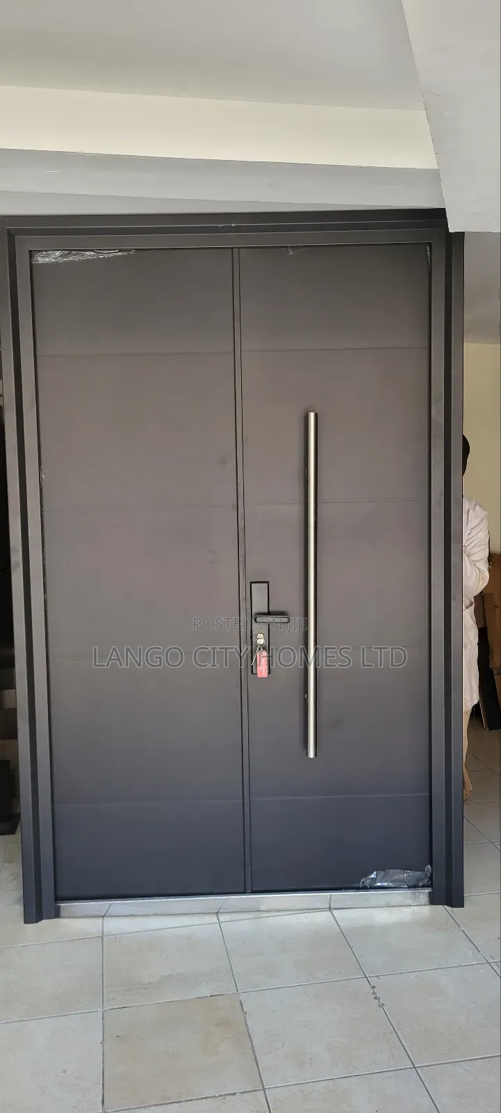 Black Security Steel Door 5feet
