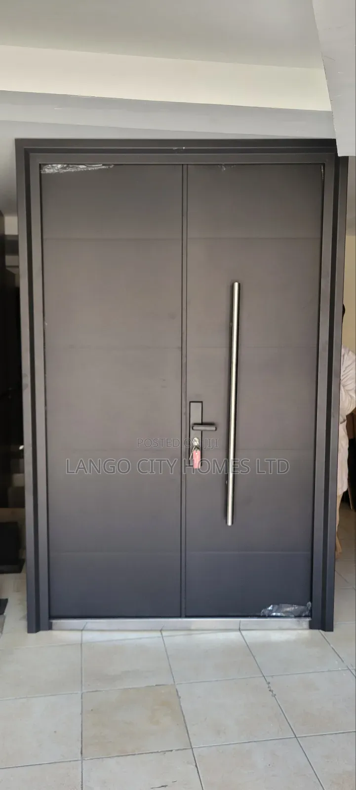 Black Security Steel Door 5feet