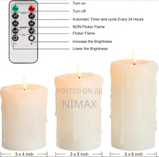 Flameless Candles With Remote and Timer, - thumbnail 3