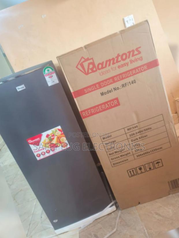 Ramtons 180l Single Door Fridge - Silver | Energy Saving Silent!"