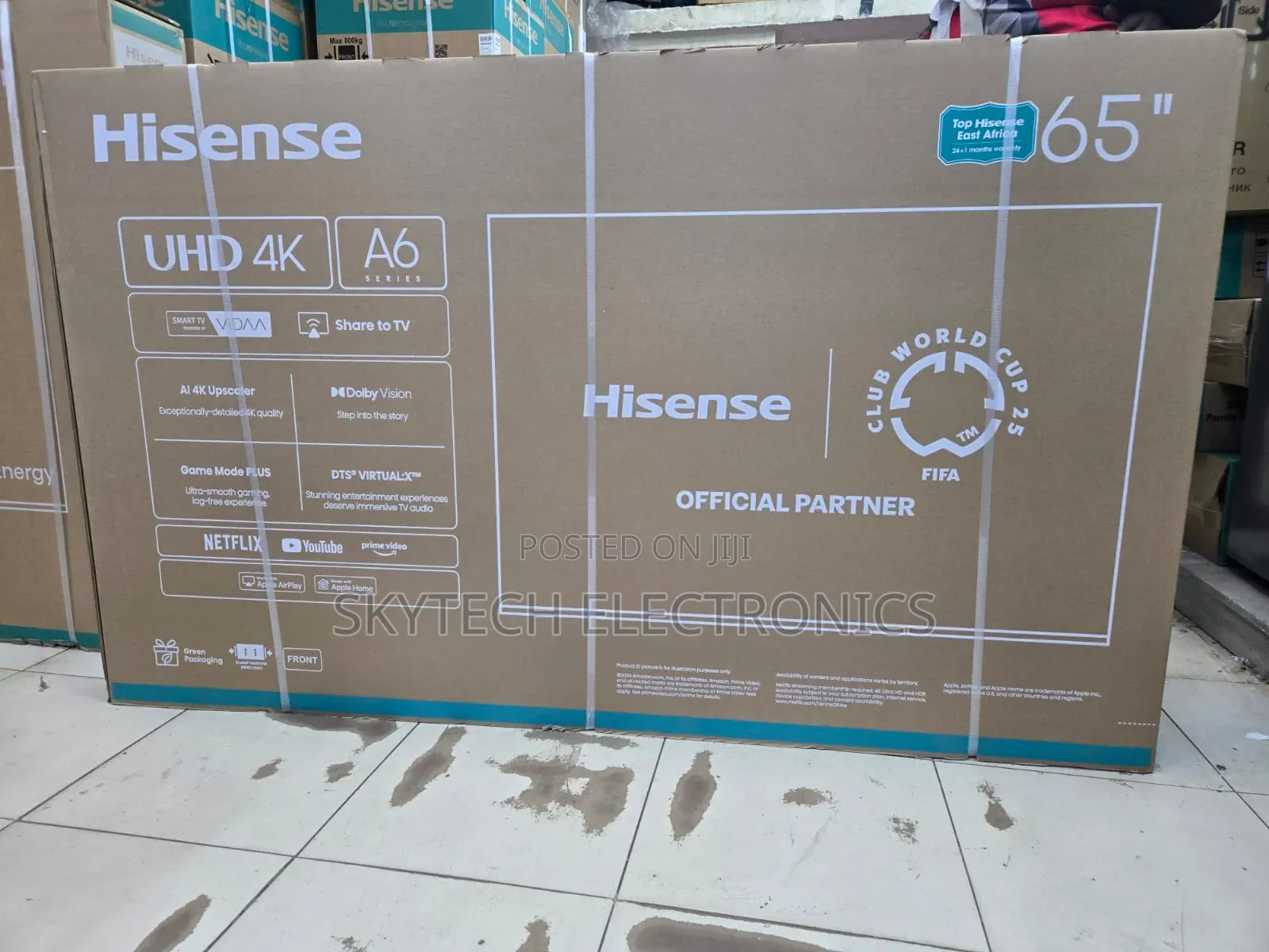 Hisense 65′′ 65a6 Vidaa Smart Uhd Tv – New Model 2025