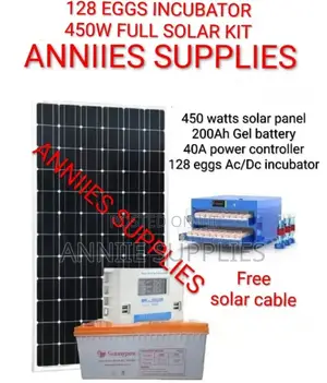 128eggs Incubator Solar 300w Kit