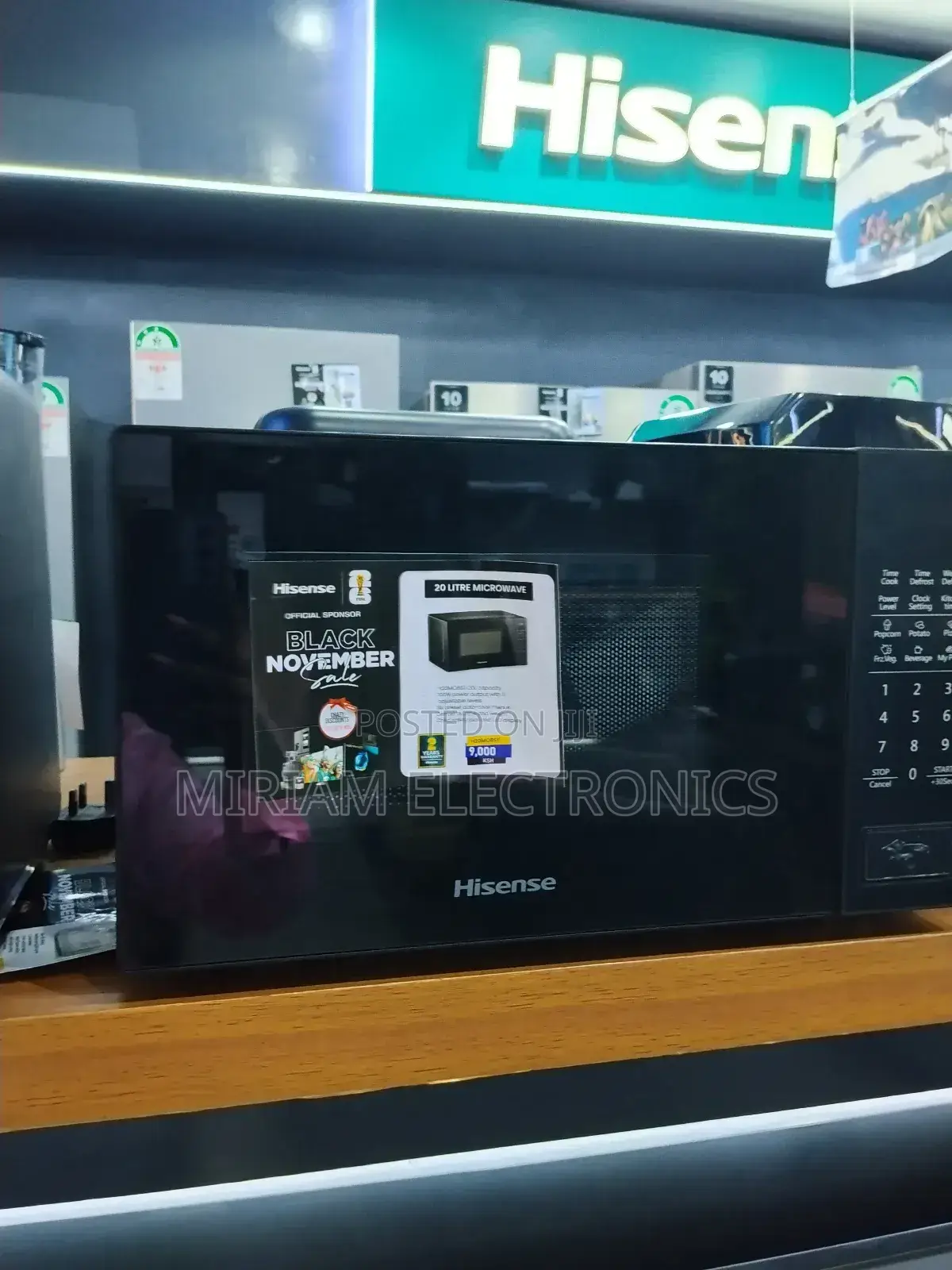 Hisense 20 Litres Digital Microwave Black