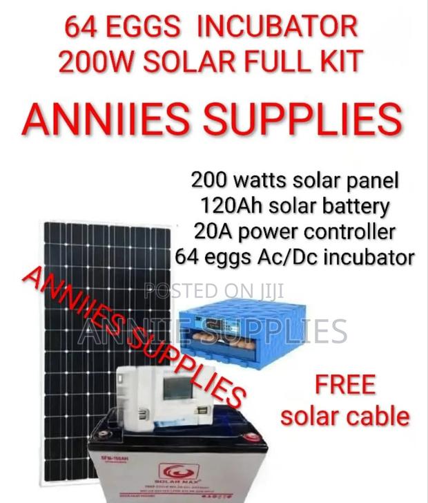 Brand New Incubator 64eggs+ 200w Solar Kit