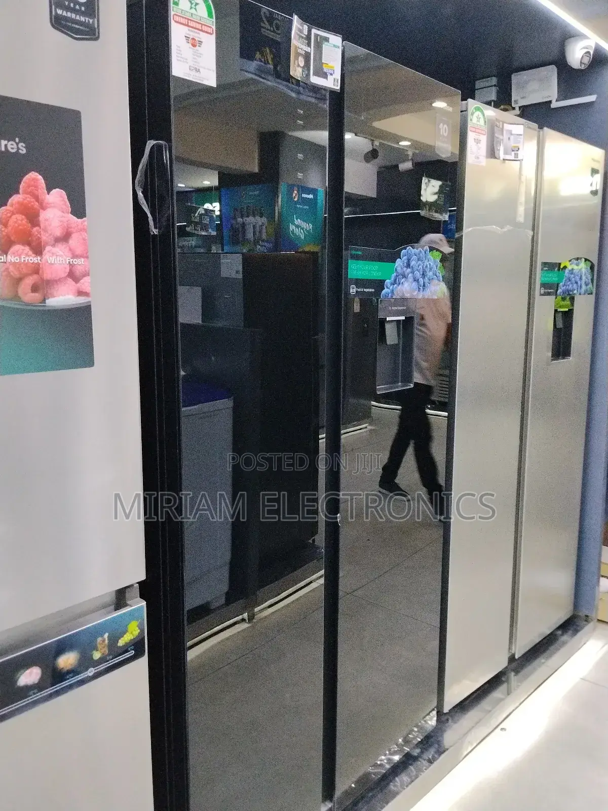 Hisense Fridge Ref558dr Black Mirror Glass Door With Water Dispenser