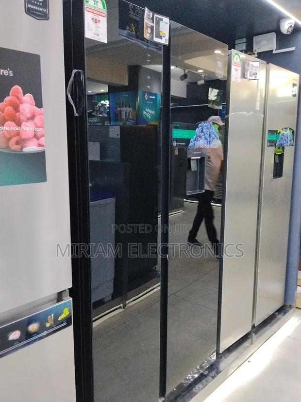 Hisense Fridge Ref558dr Black Mirror Glass Door With Water Dispenser