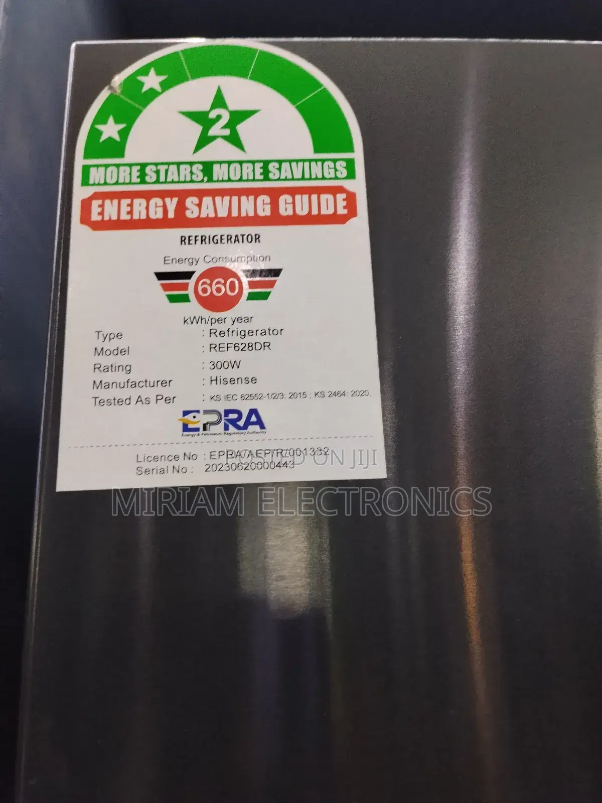 Hisense Ref628dr 628l Infinite Side by Side With Water Dispenser