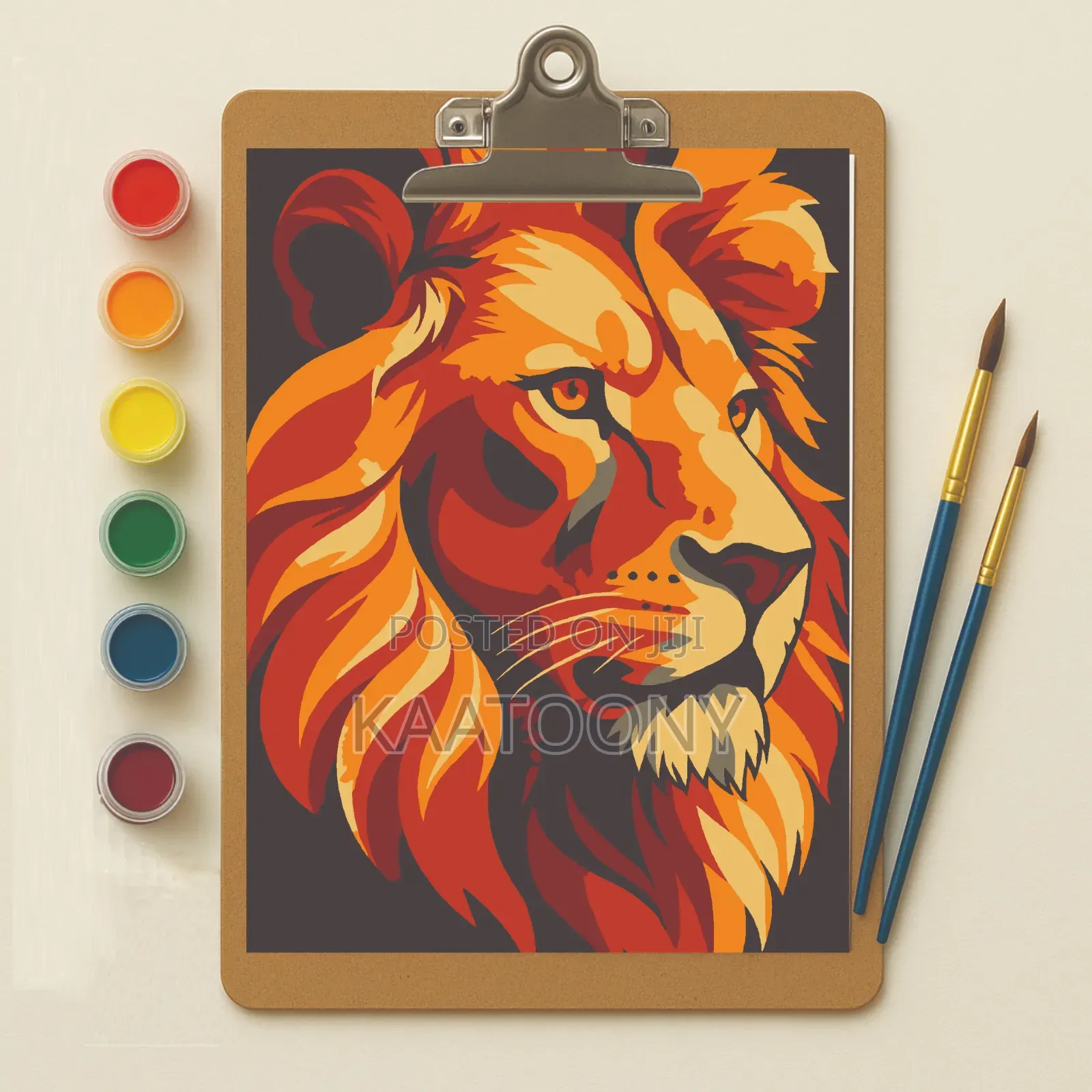 Lion Mini Paint by Number Kit